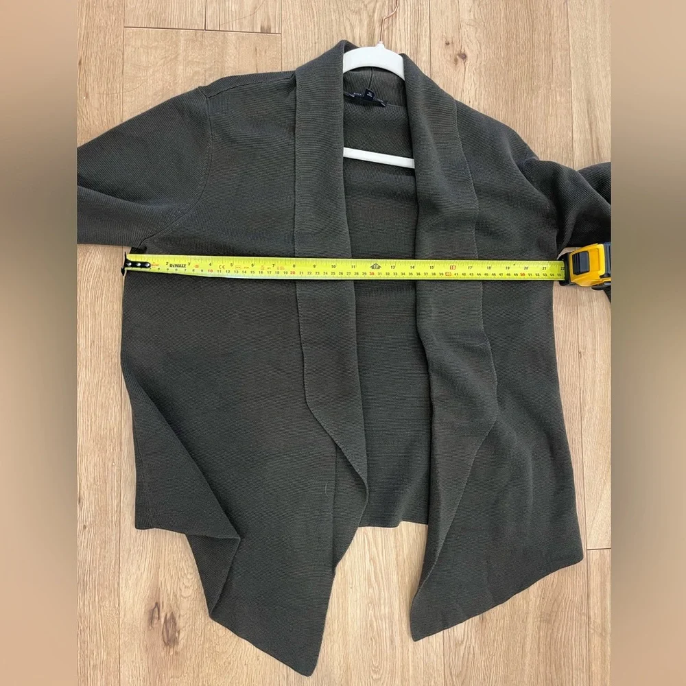 Eileen Fisher dark Green Open-Front Cardigan Size Medium - Picture 8 of 11